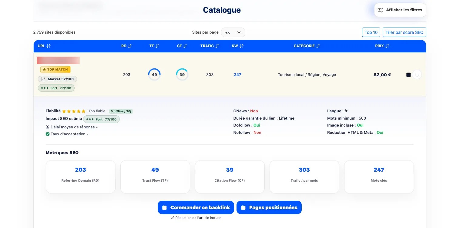 Critères SEO pour sélectionner un backlink pas cher et pertinent