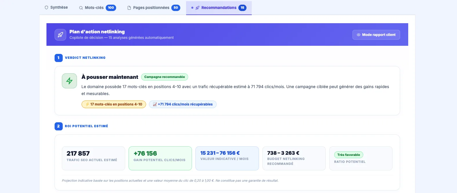 Stratégie de netlinking avec backlinks de qualité, pages cibles et ancres variées